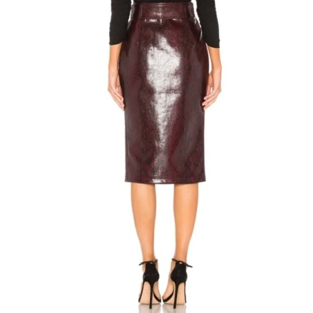 ATOIR Self Defined Skirt in Burgundy Python